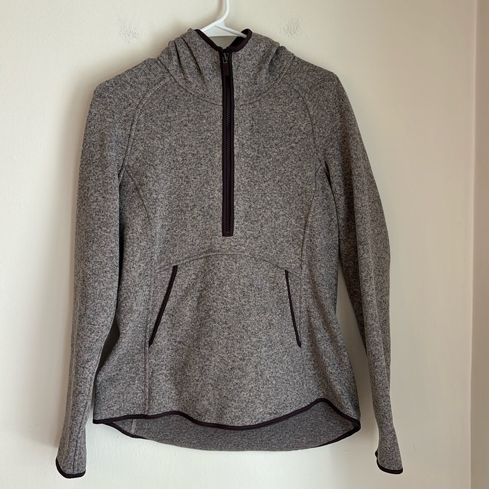 Lululemon Fleece & Thank You Pullover Heathered Smoky Blush W3BEGS Size 10 EUC!